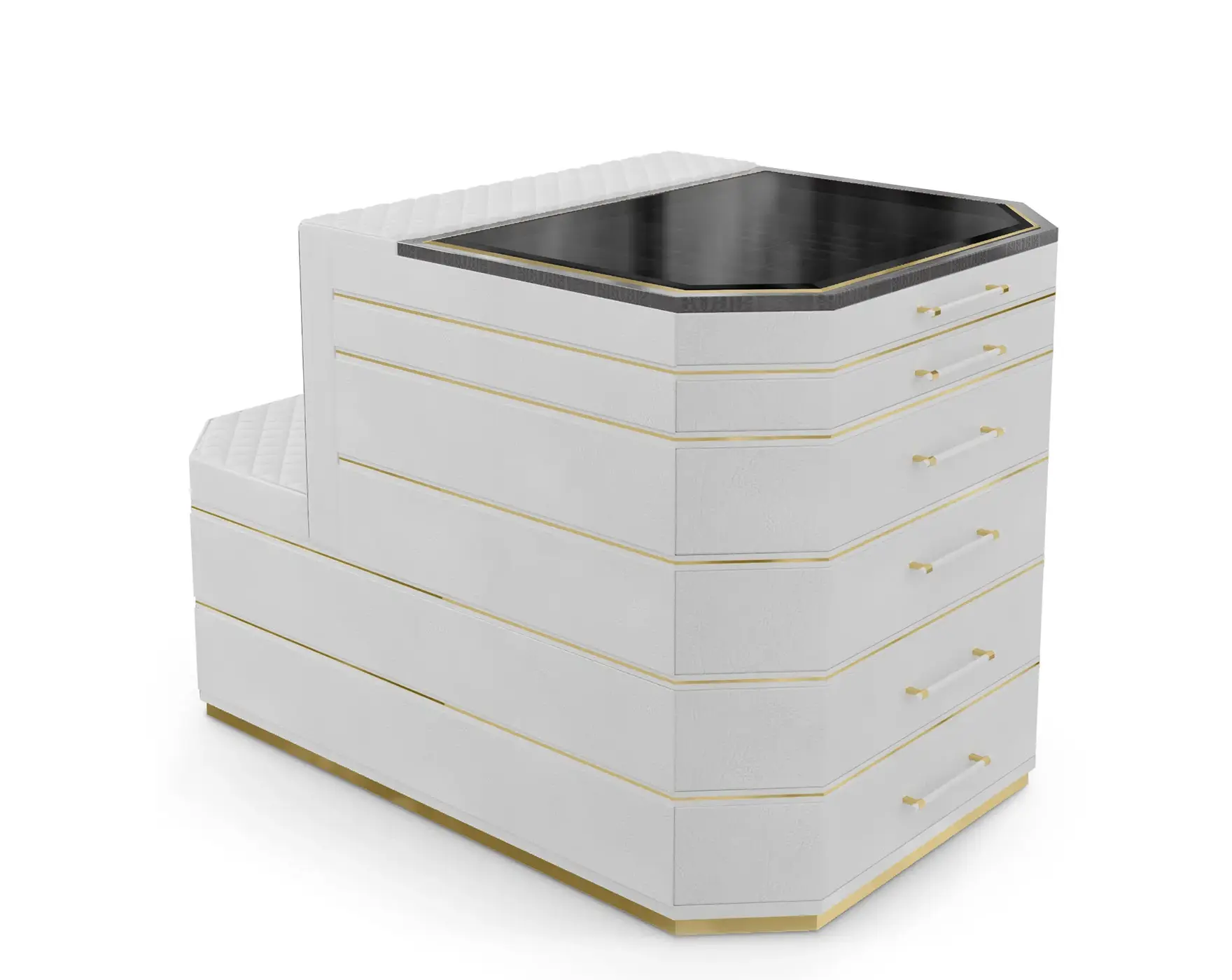 Wyspa garderobiana Cadence szara