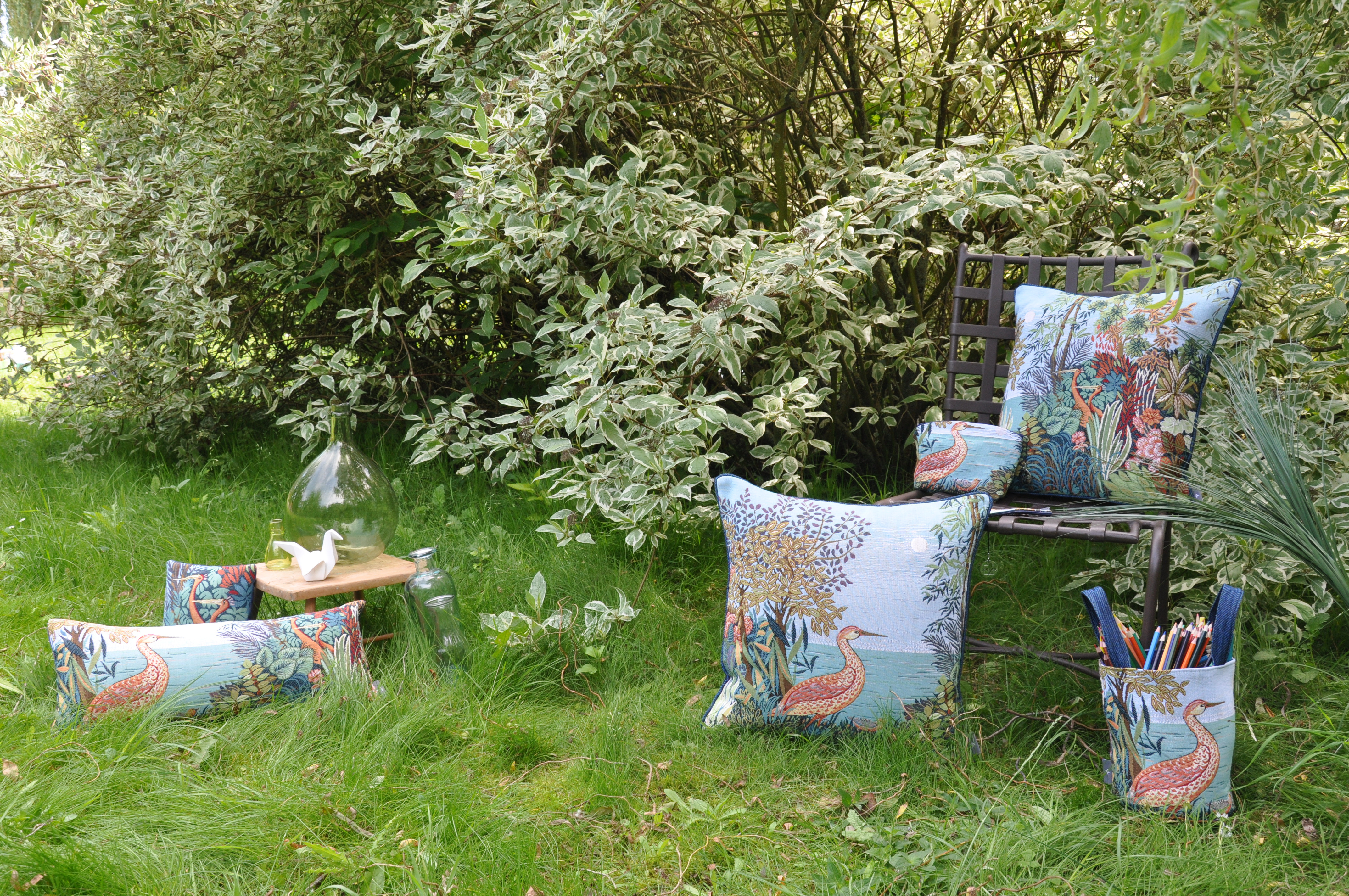 Gobelin The Heron in Nature Anne Leurent