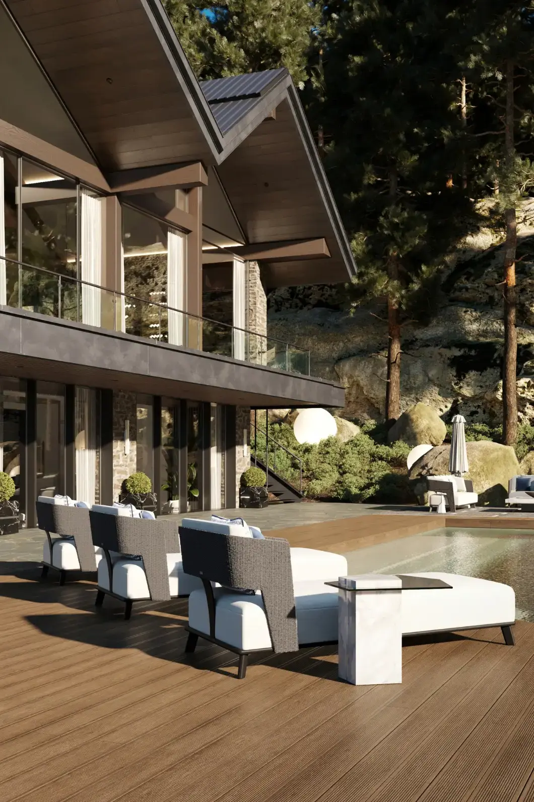 Szelong ogrodowy Crown w kolorze szarym