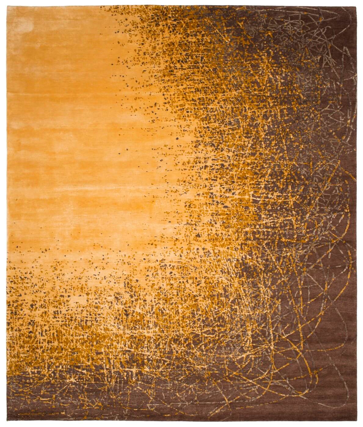 Dywan Ballpoint Art 4 Yellow Brown