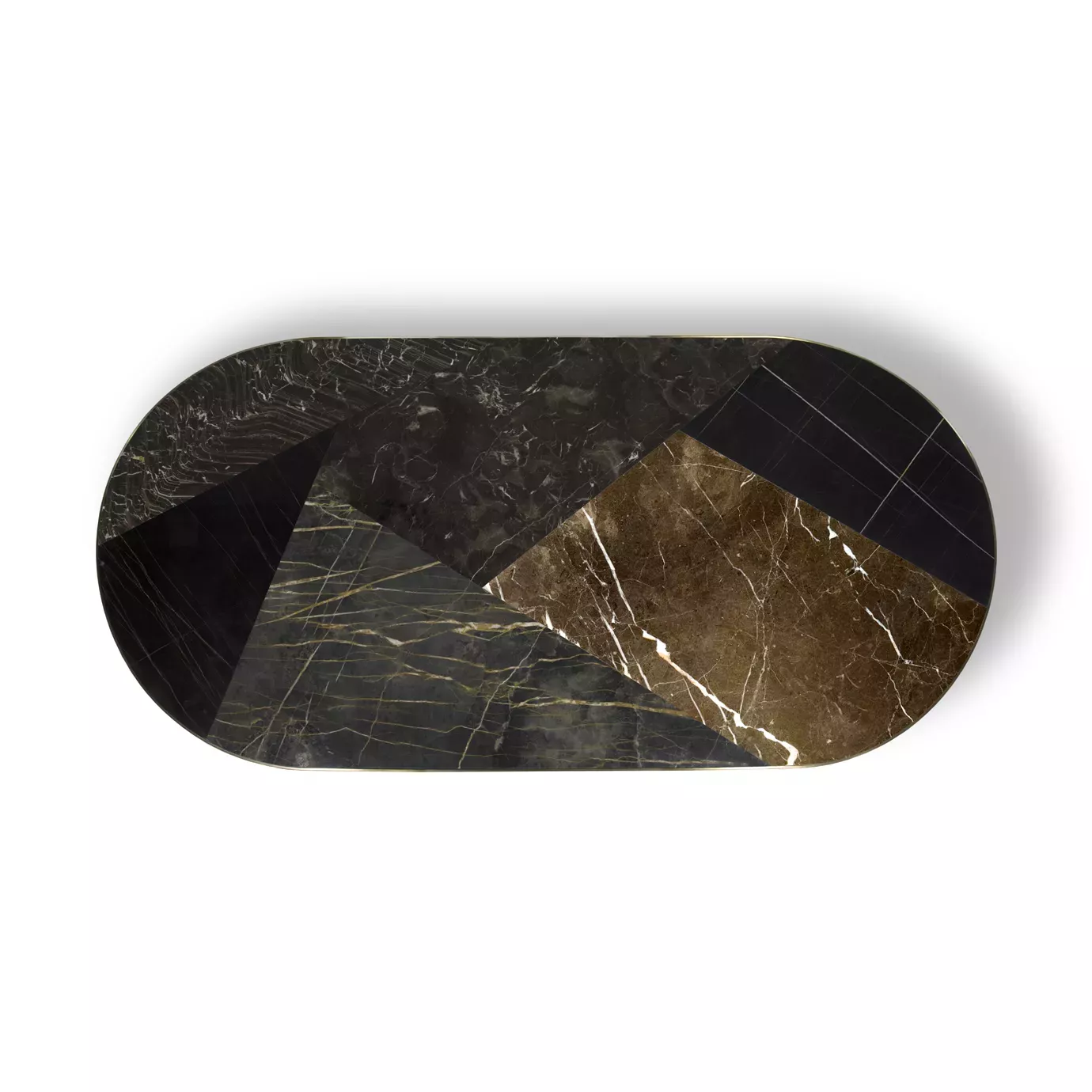 Stół jadalniany Decovita z czarnego i złotego granitu