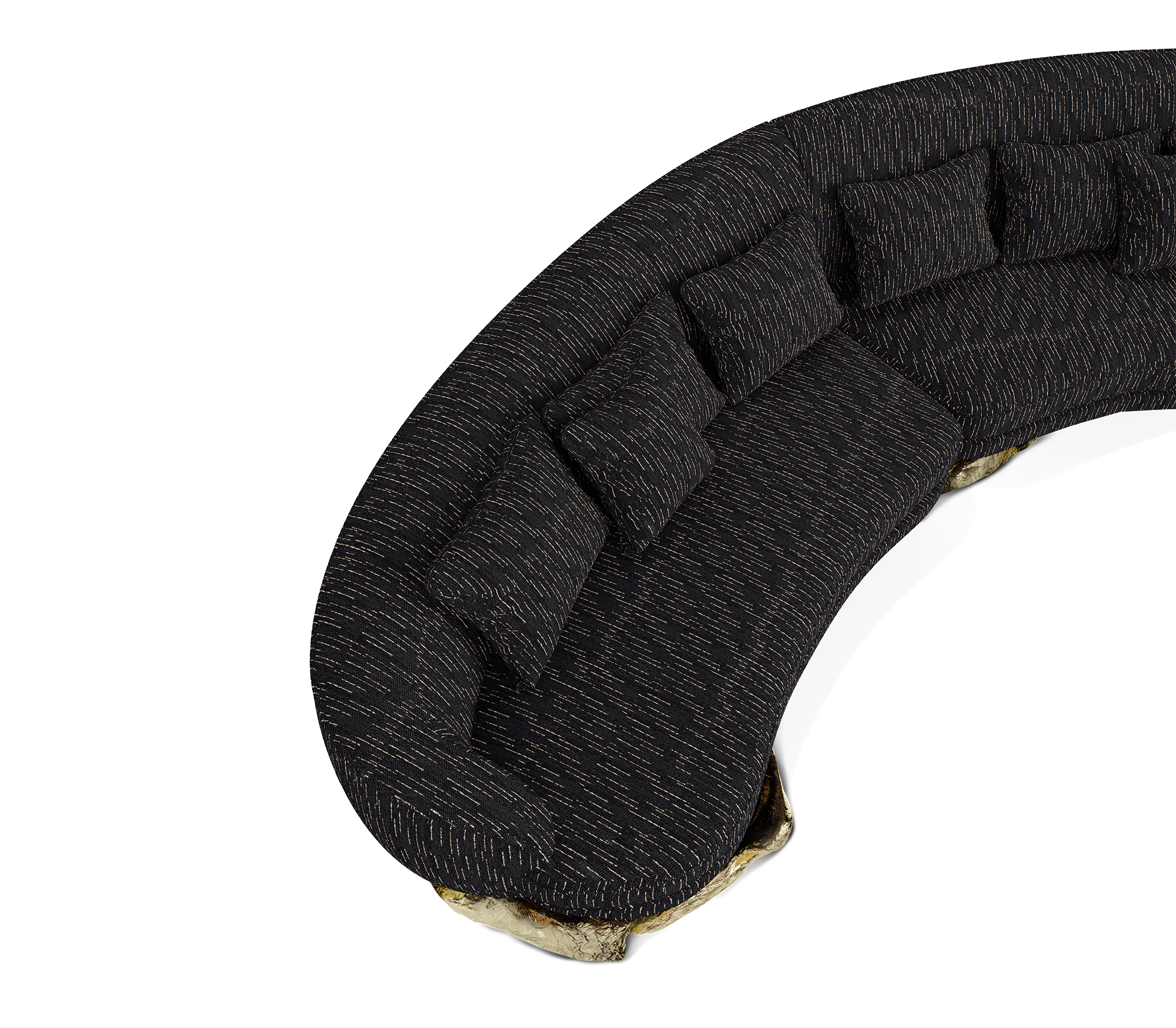 Zakładana czarna sofa Angora