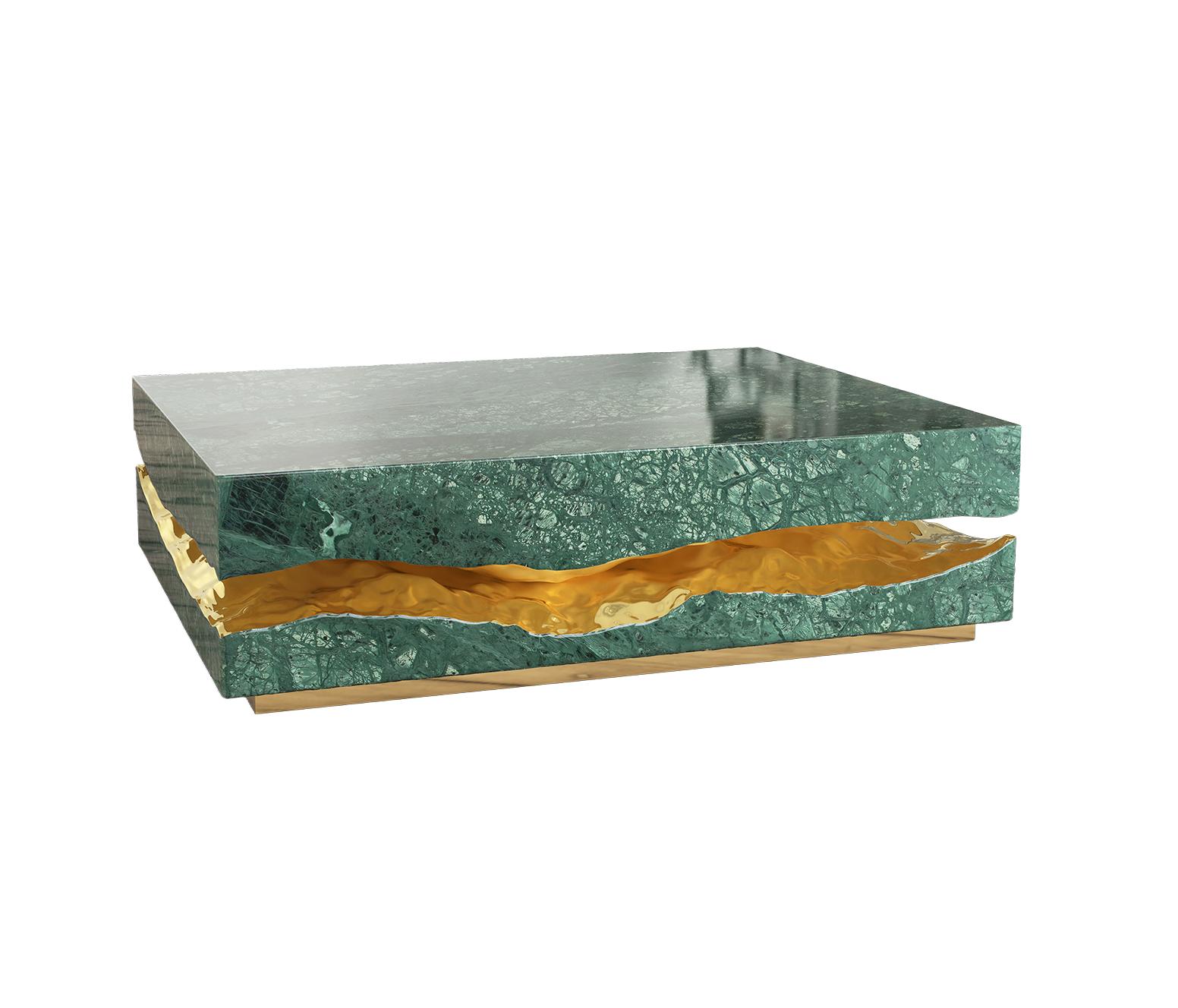 Stolik kawowy Boulder z kamienia Guatemala