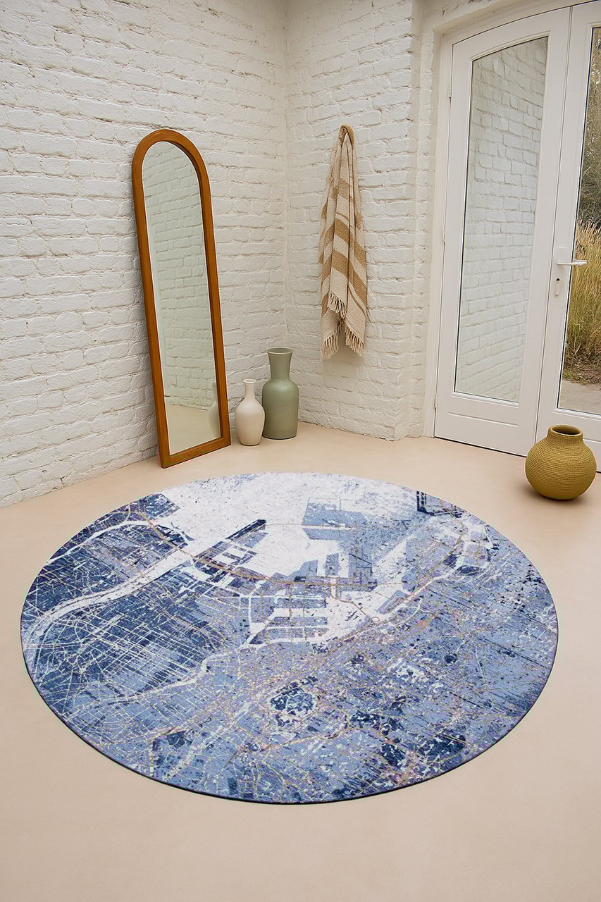 Dywan okrągły Conductive Blue 9314 | Rozmiar: Ø 240 cm