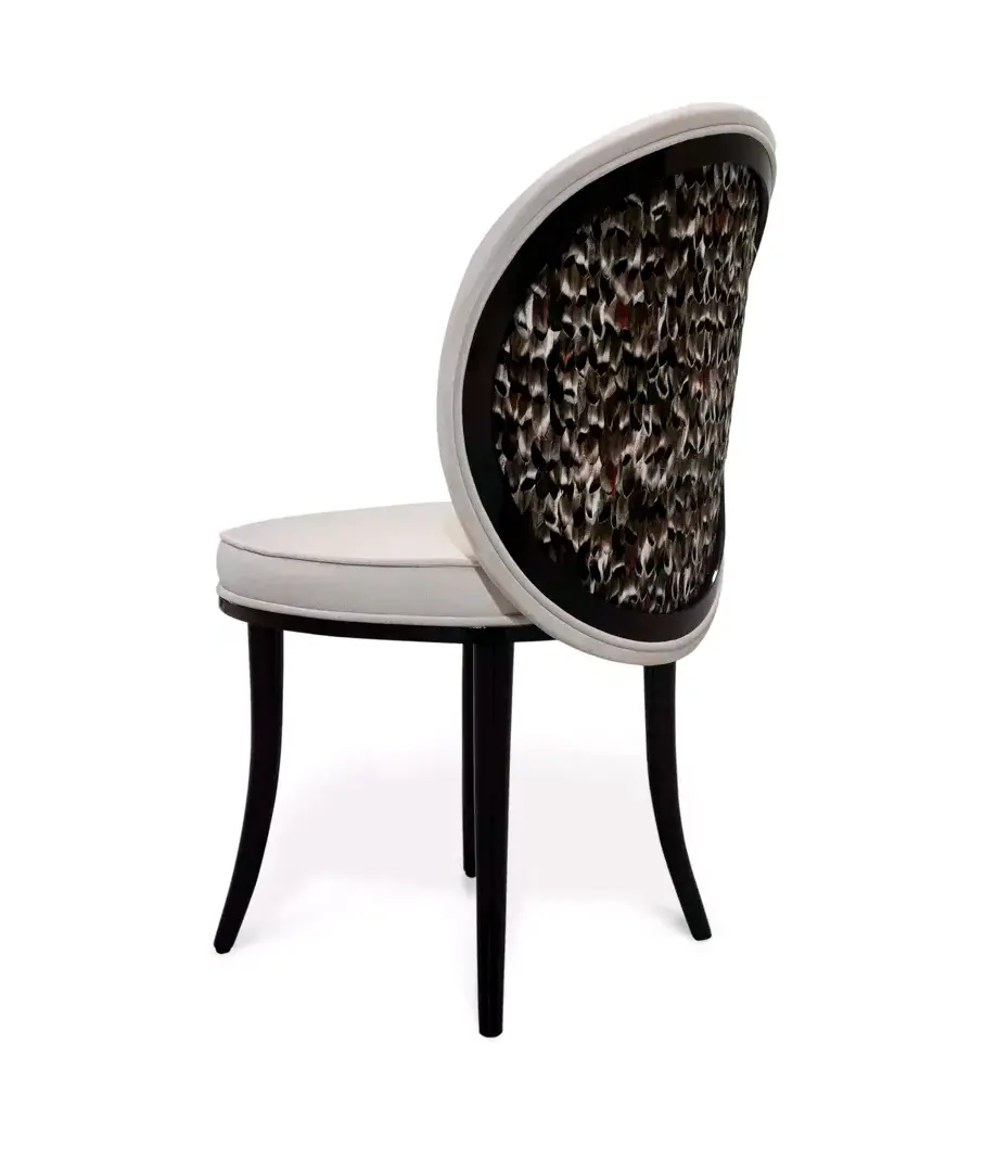 Krzesło jadalniane Mistral z oparciem z piór Folie