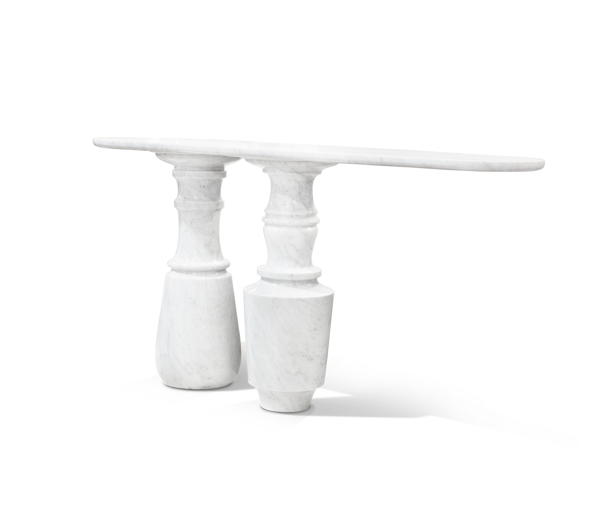 Konsola Obsidian z marmuru Carrara