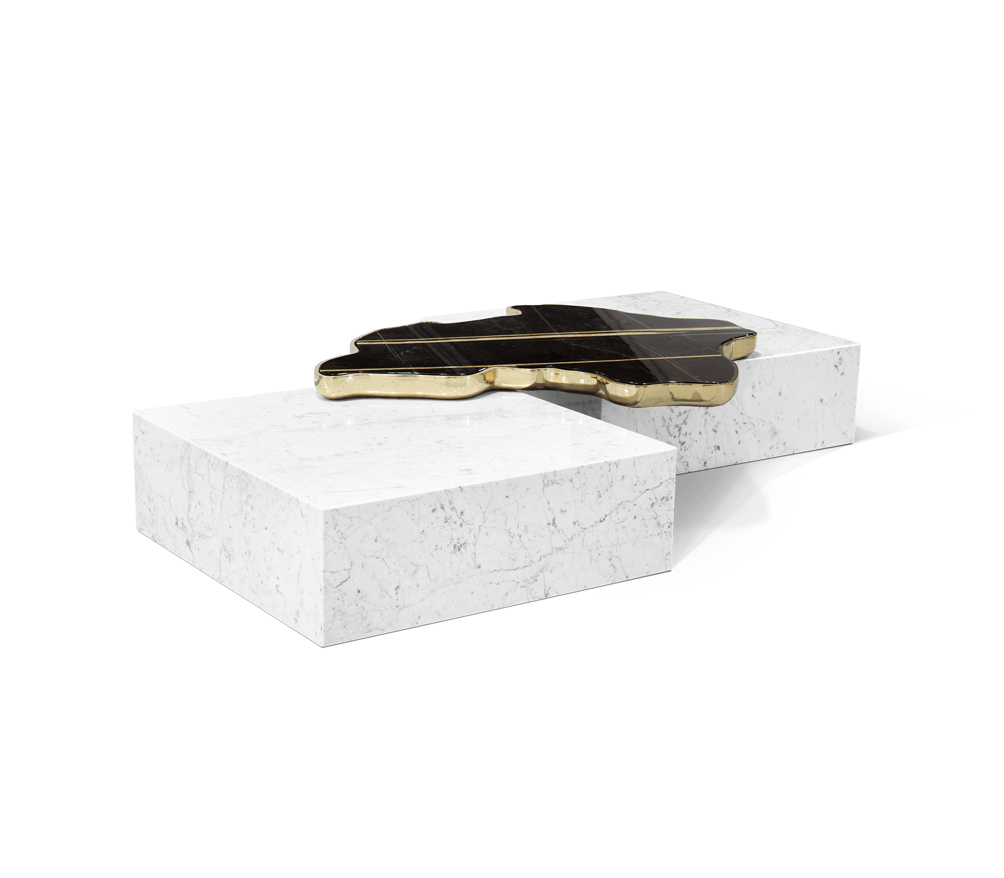 Stolik kawowy Valencia z hebanu i kości słoniowej