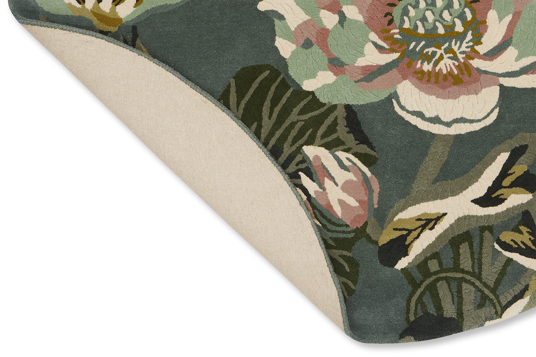 Dywan Okrągły Waterlily Midnight Pond 38608 | Rozmiar: Ø 150 cm