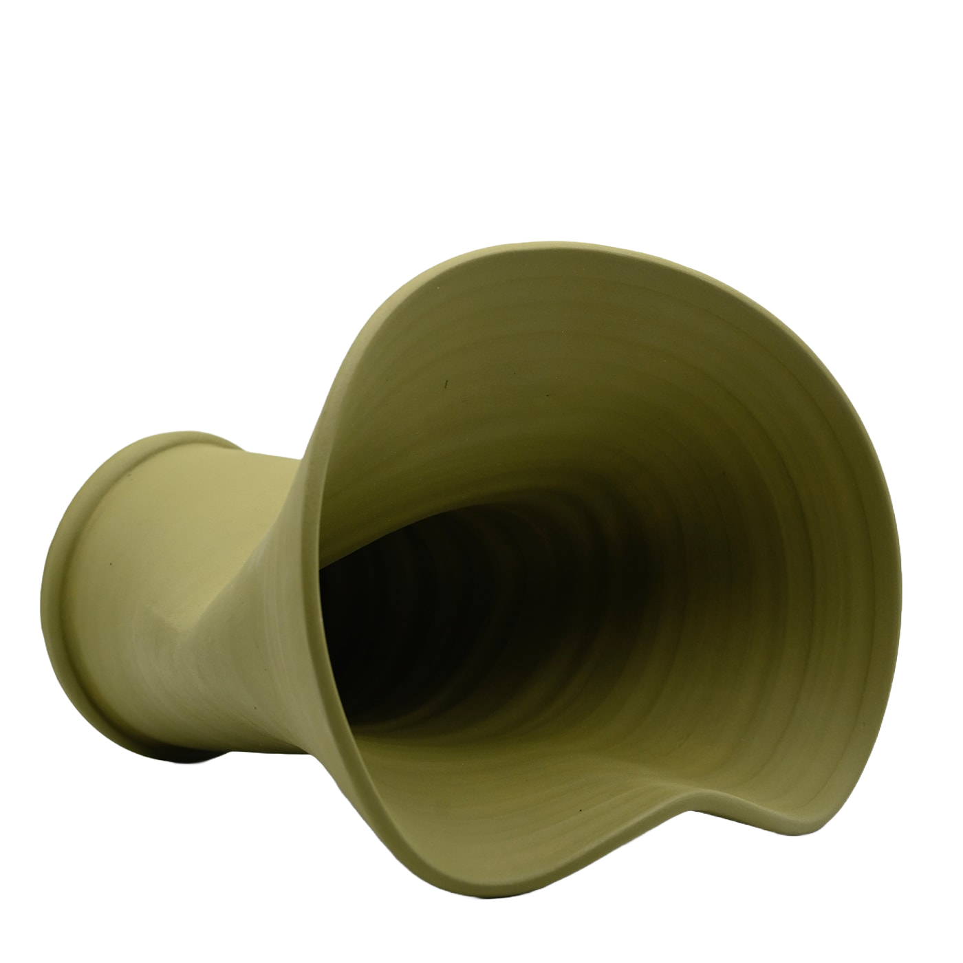 Pistacjowy ręcznie rzeźbiony wazon