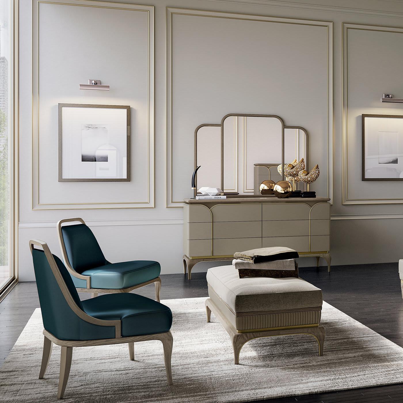 Zielony aksamitny fotel