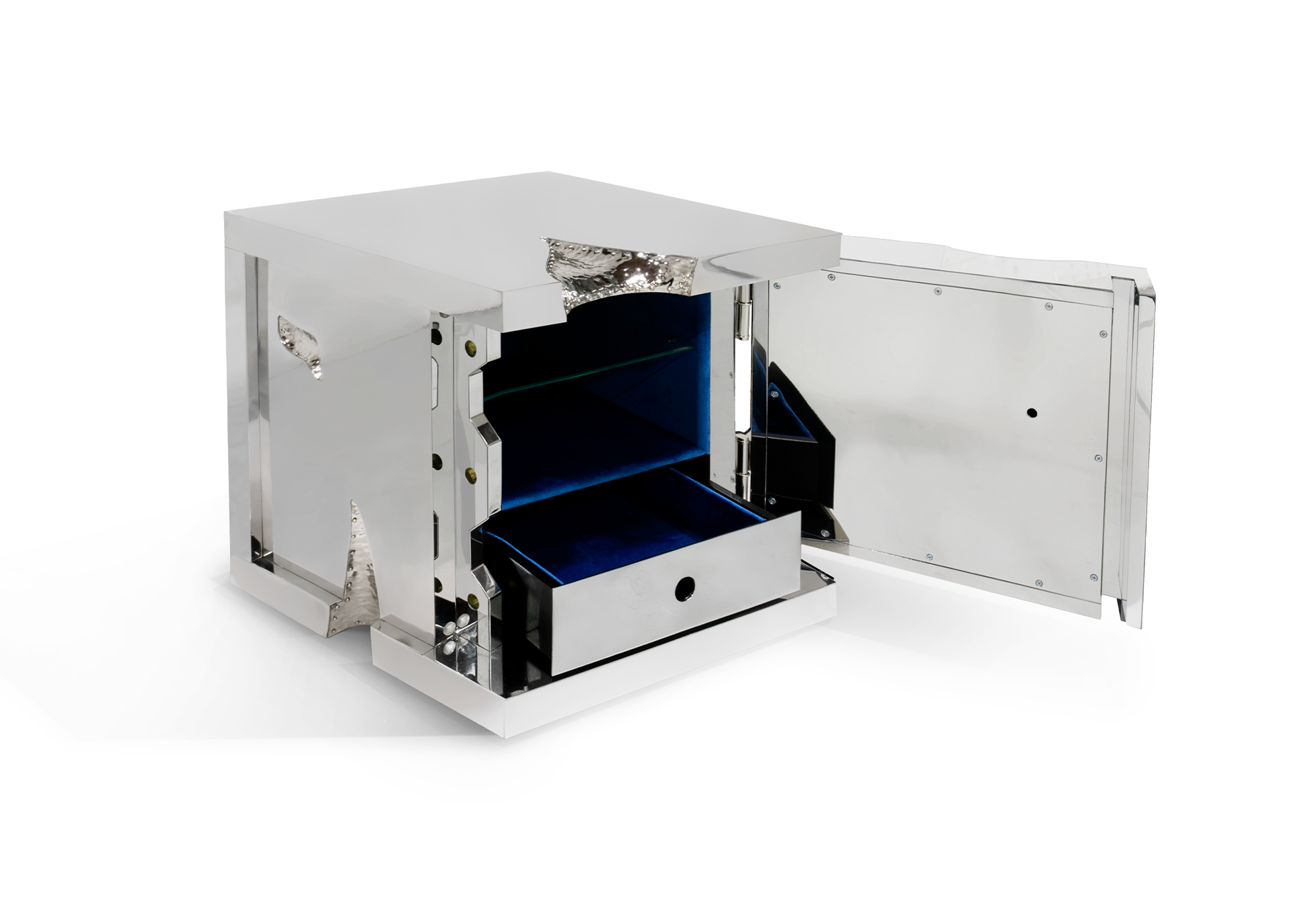 Srebrny sejf na biżuterię Tycoon