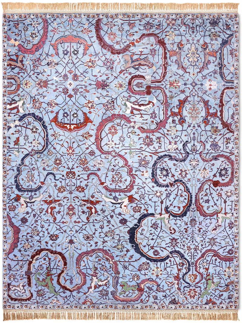 Dywan Tabriz Reverse Original on LightBlue
