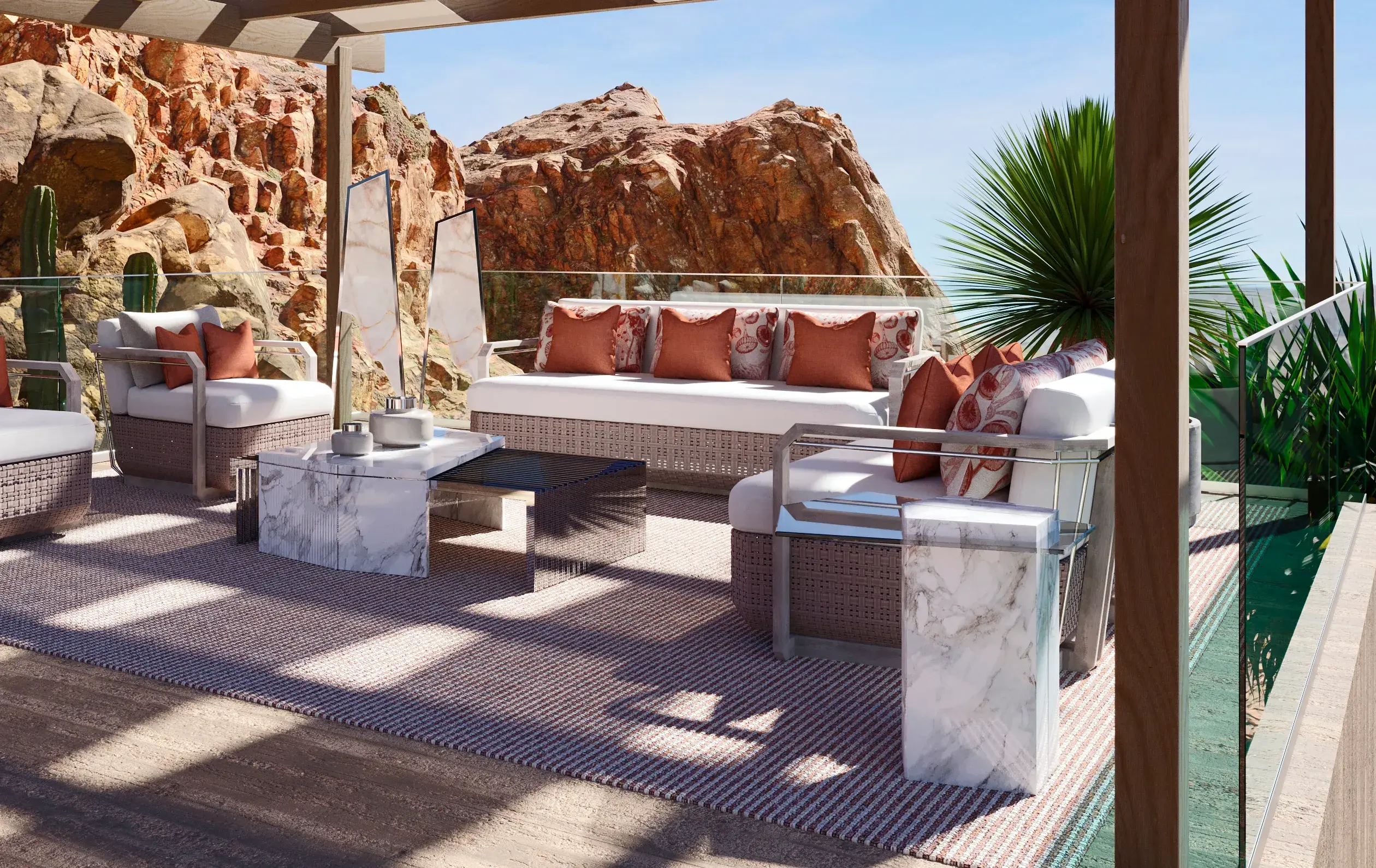 Drewniana sofa ogrodowa Heritage