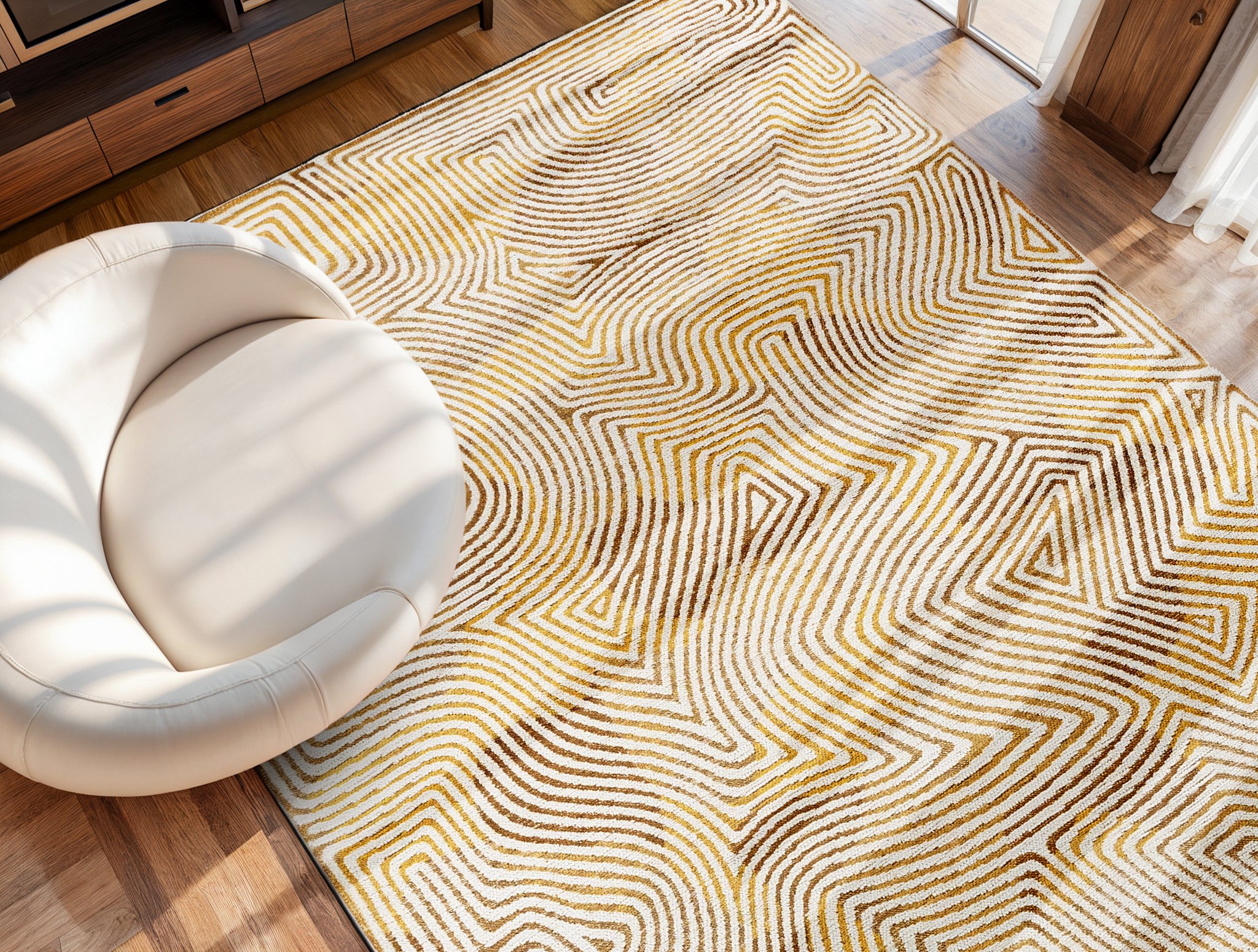 Dywan Yellow Hippy 9799 | Rozmiar: 200 x 280 cm