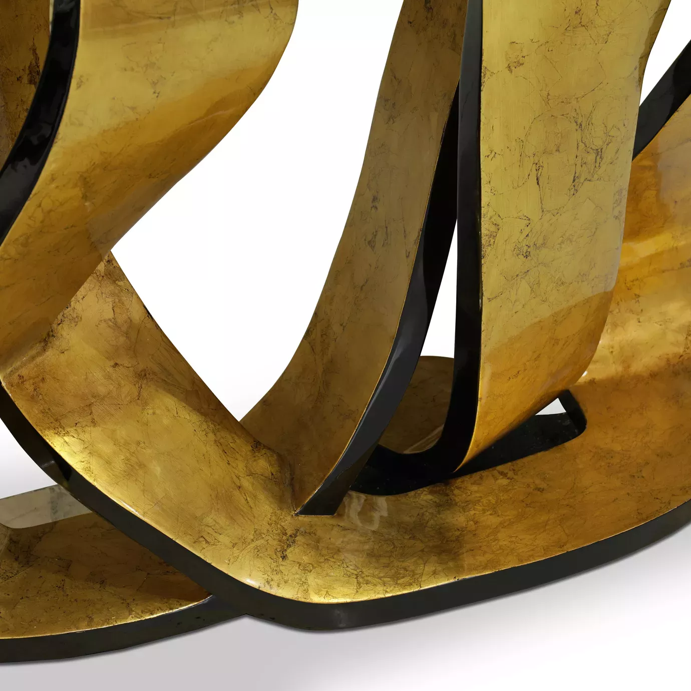 Konsola Ribbon ze złotym liściem