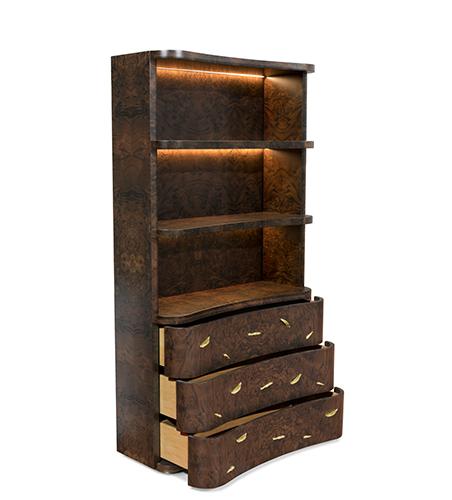 Regał na książki drewniany designerski