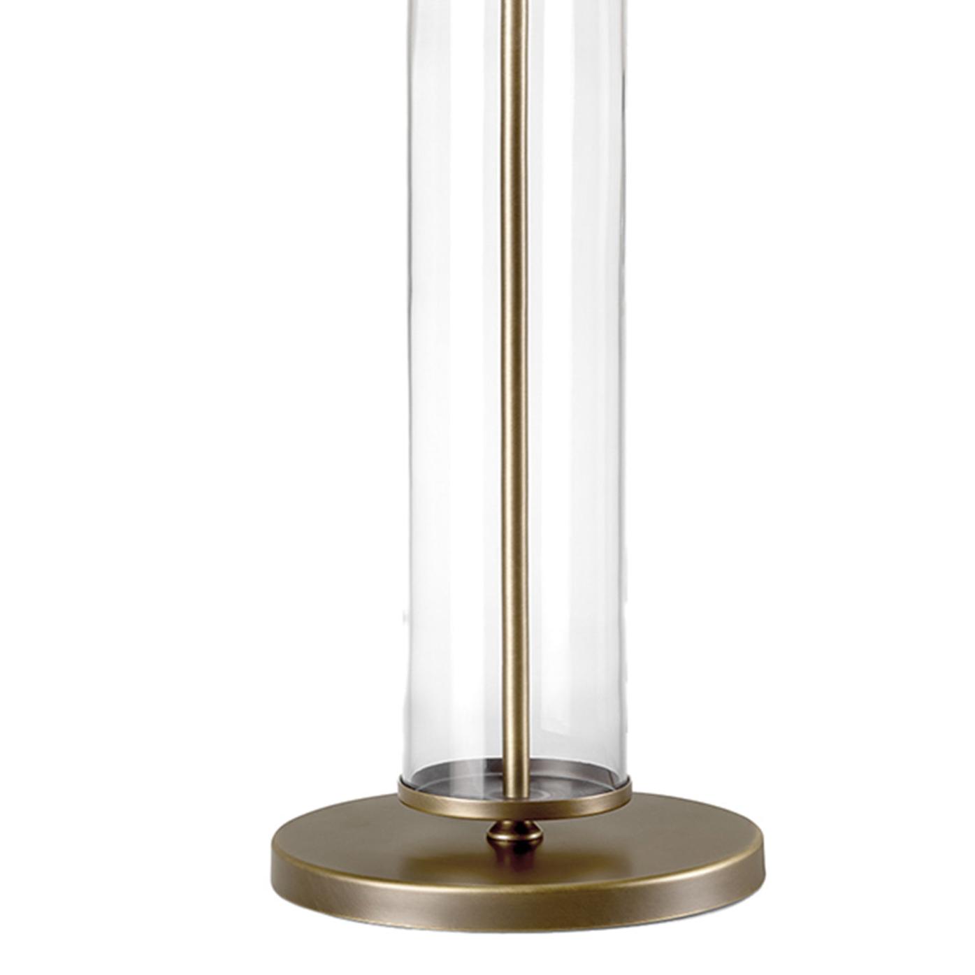 Elegancka palona metalowa lampa stołowa