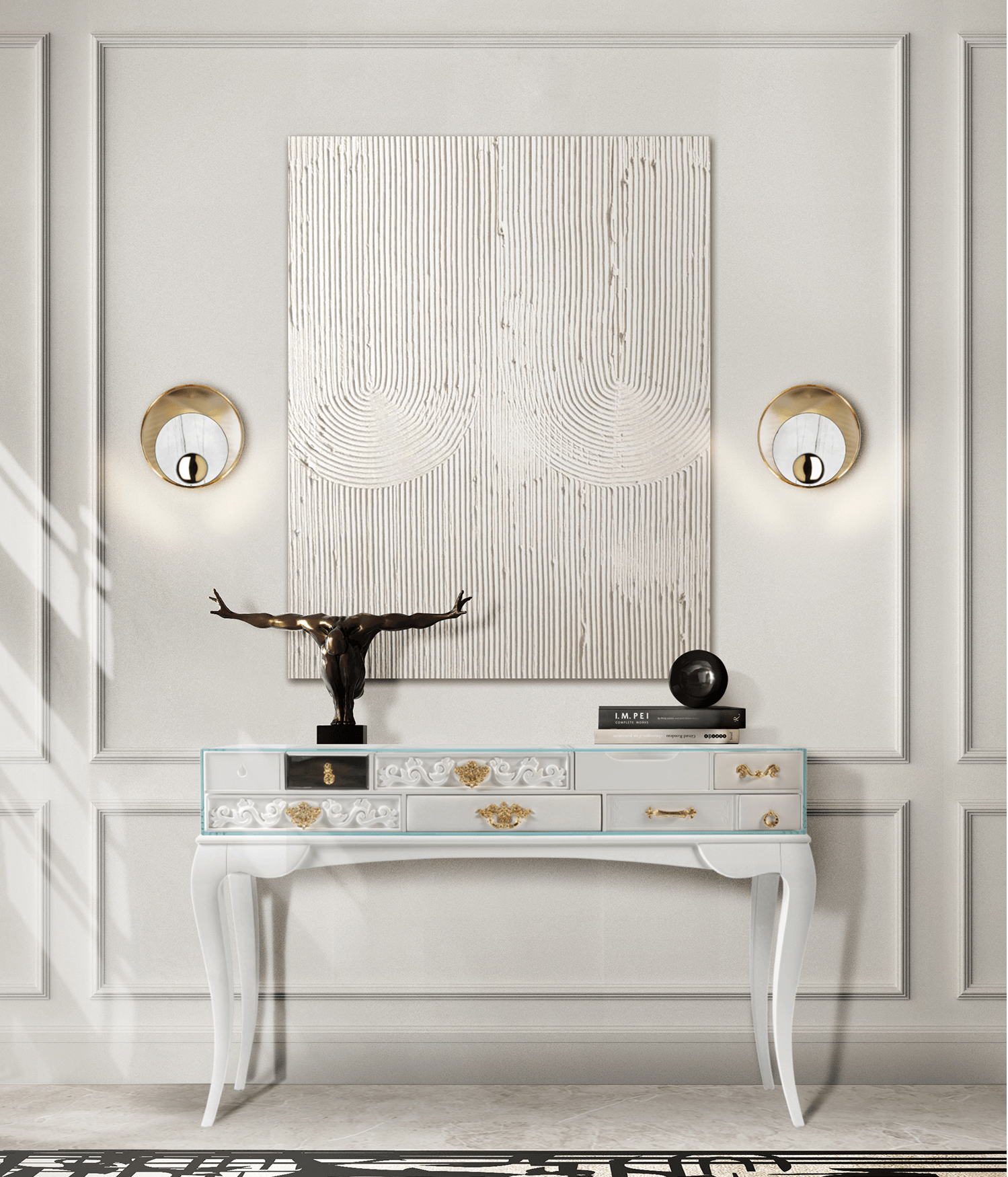 Biała konsola Windsor