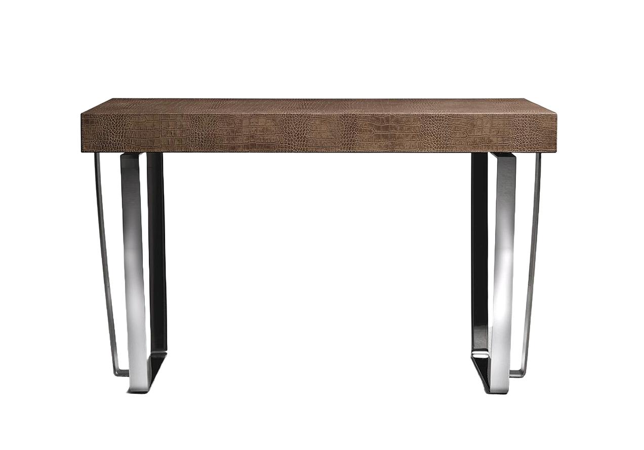 Małe biurko skórzane