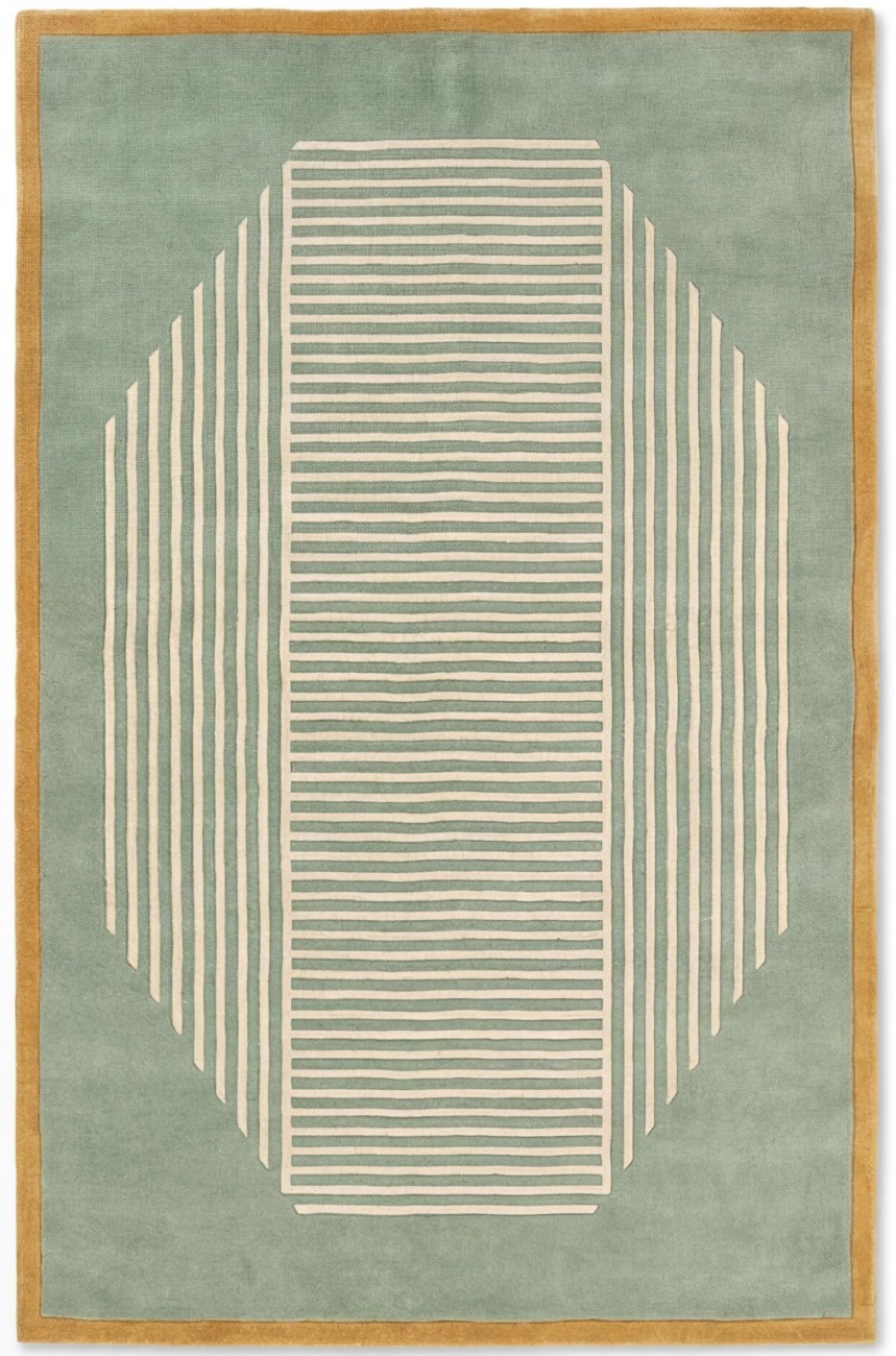 Dywan Octagon Lines Sage