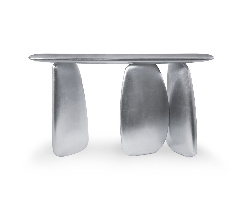 Konsola rzeźbiarska srebrna