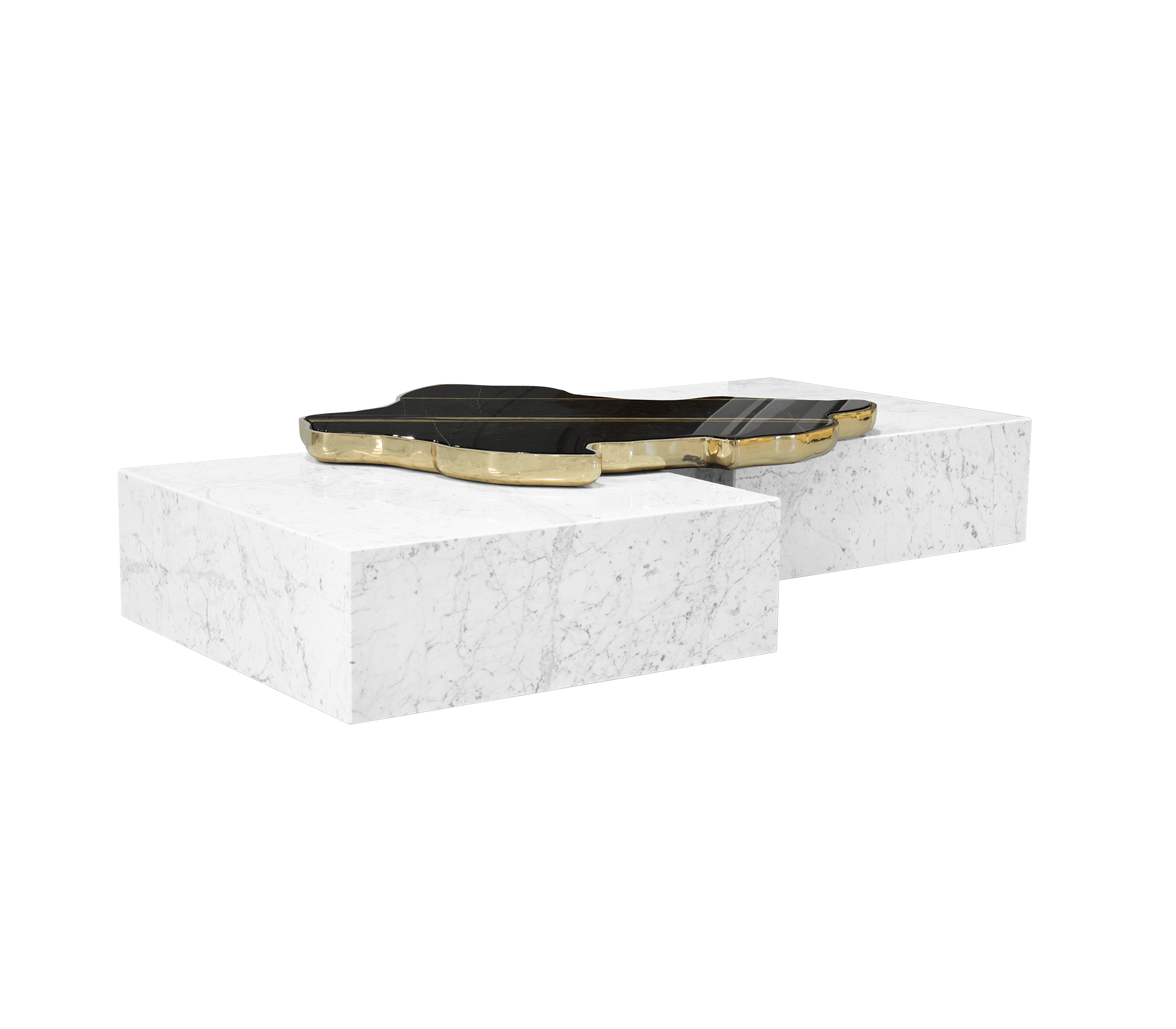 Stolik kawowy Valencia z hebanu i kości słoniowej