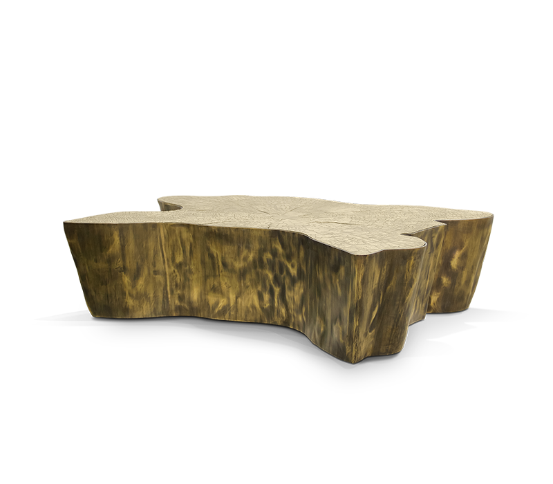 Stolik kawowy Paradise z patyną | Wymiary: Szer. 138 x Gł. 95 x Wys. 36 cm