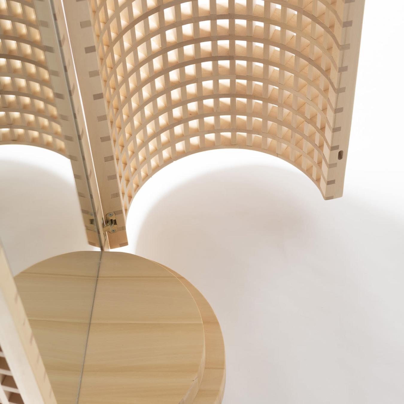 Artystyczne Drewniane Lustro Podłogowe