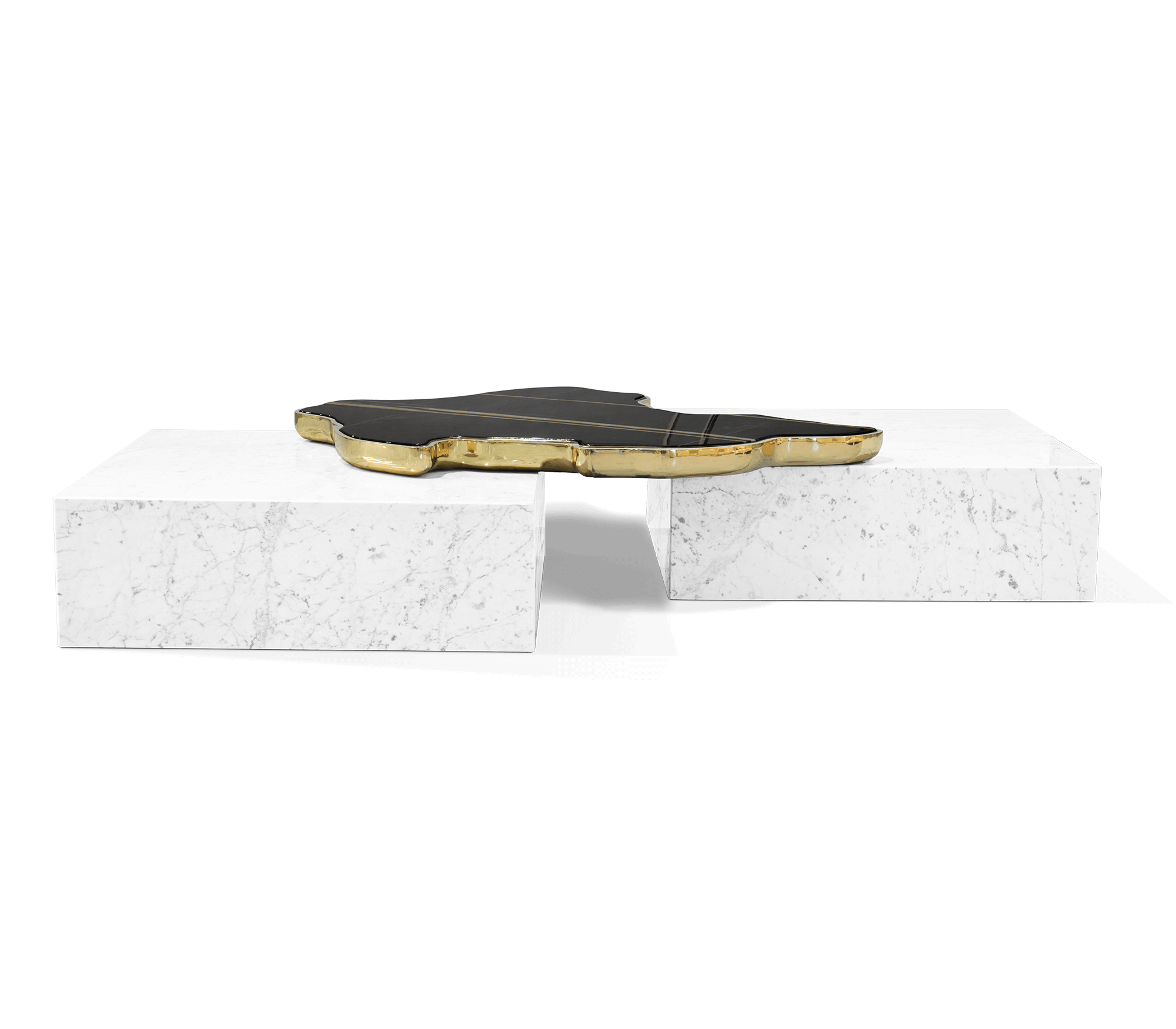 Stolik kawowy Valencia z hebanu i kości słoniowej