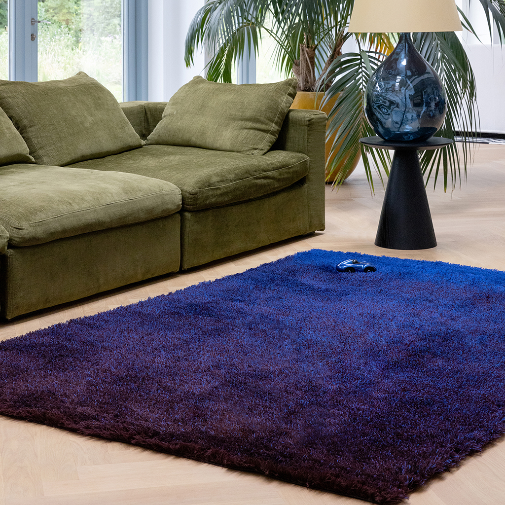 Dywan Shade High electric blue/aubergine 011918 | Rozmiar: 200 x 300 cm