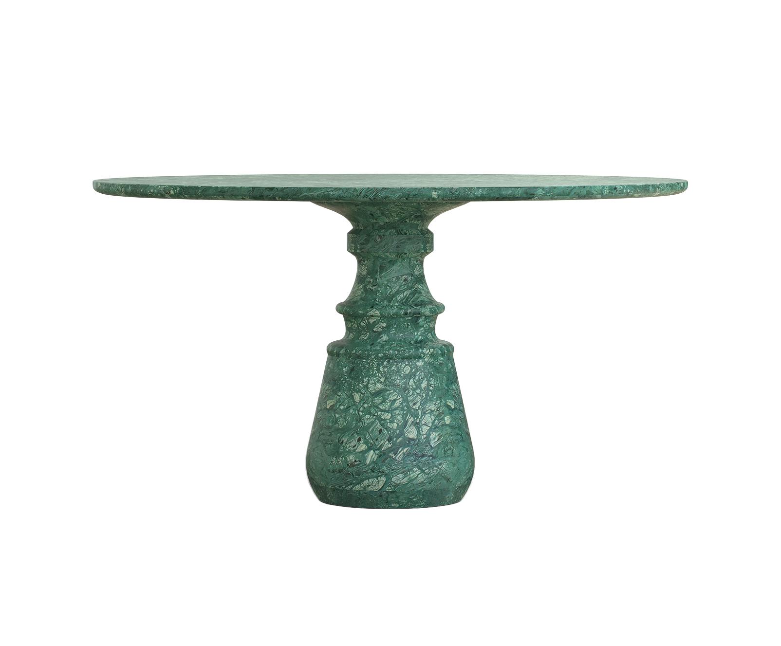 Okrągły stół jadalniany Obsidian z kamienia Guatemala