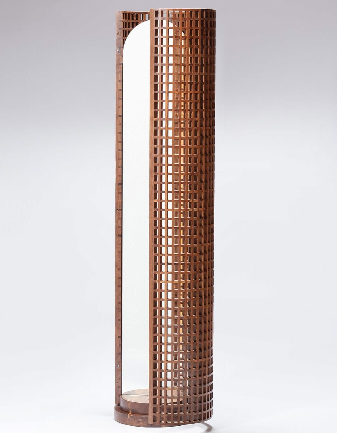 Rzemieślnicze Drewniane Lustro Podłogowe