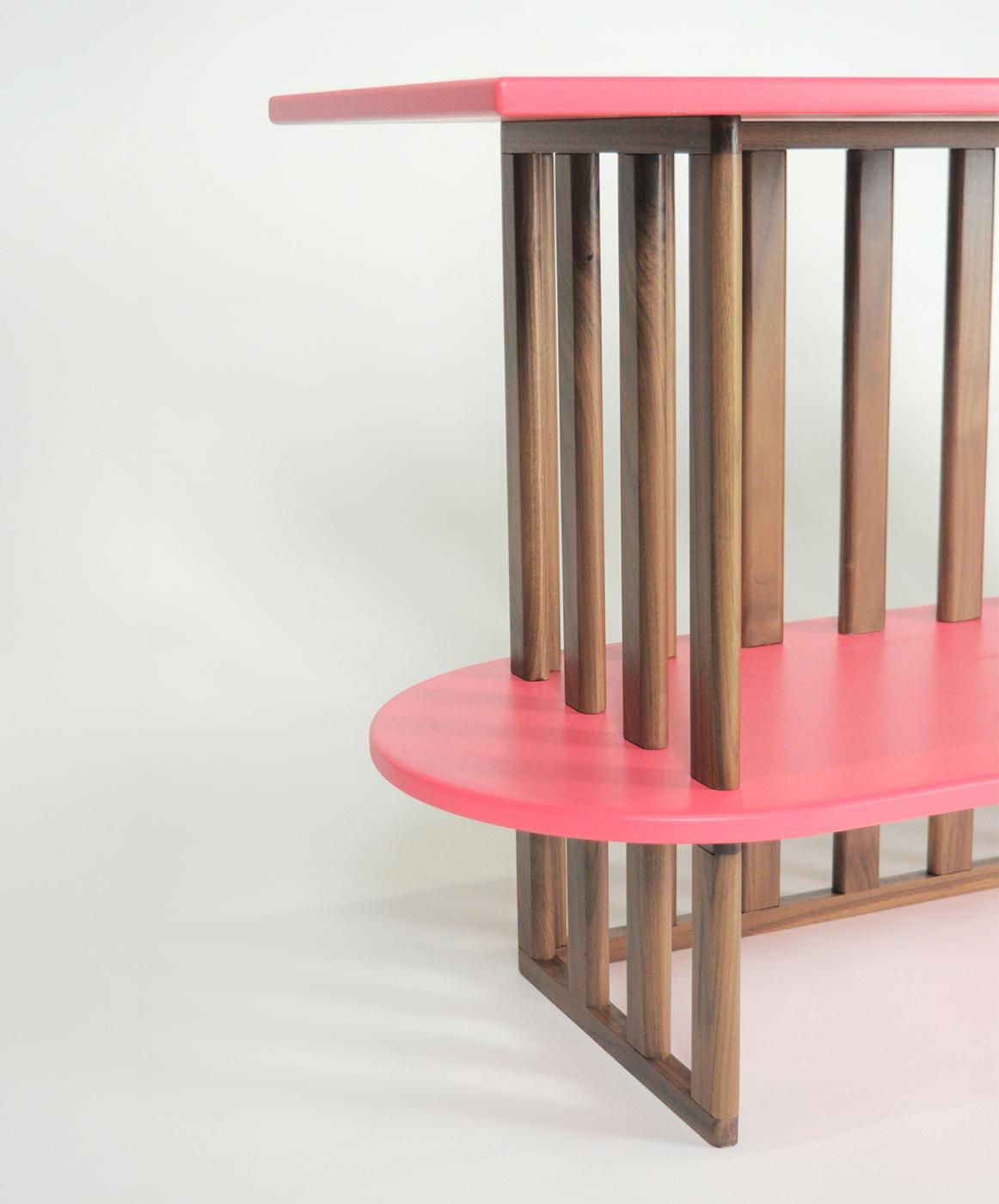 Różowa Dwupoziomowa Konsola