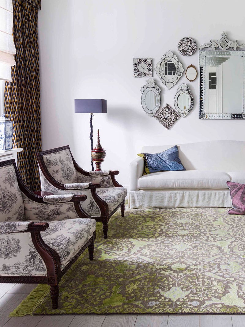 Dywan Teheran AppleGreen on NaturalGrey | Rozmiar: 170 × 240 cm