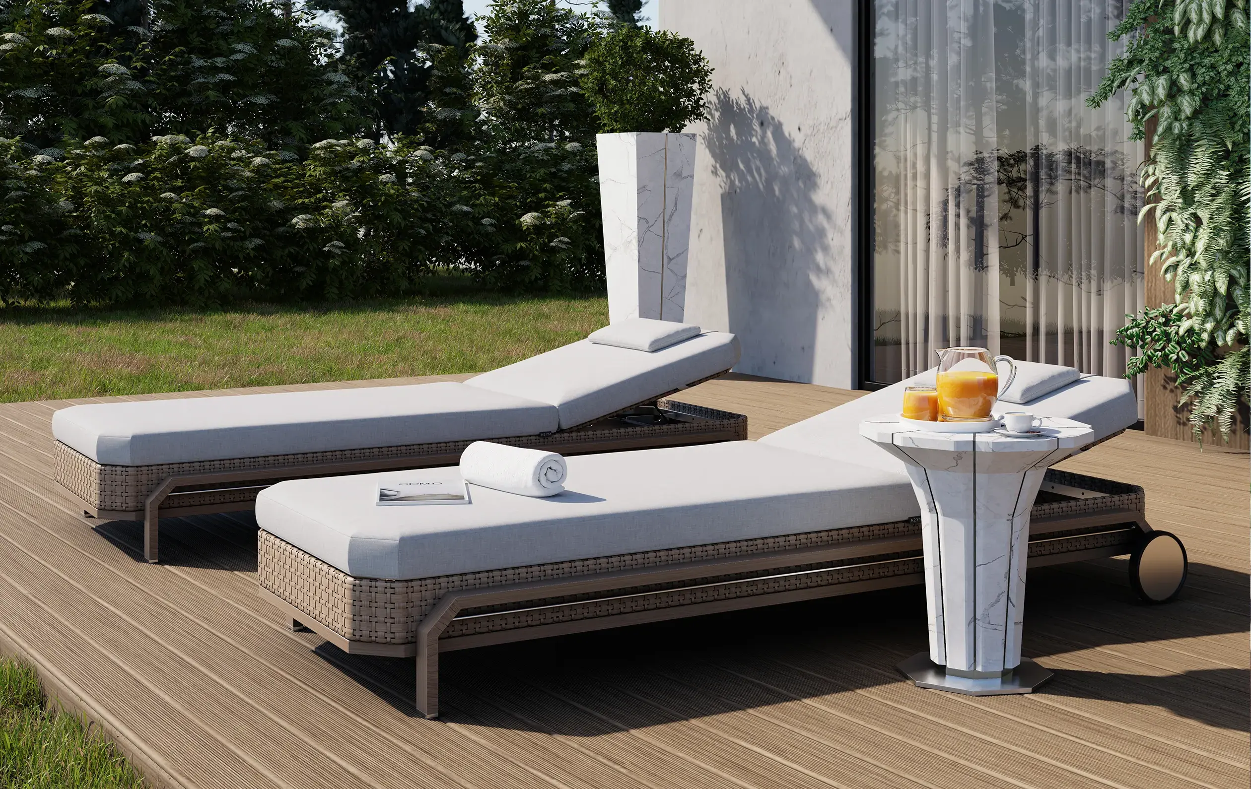 Drewniany leżak ogrodowy Heritage - 7