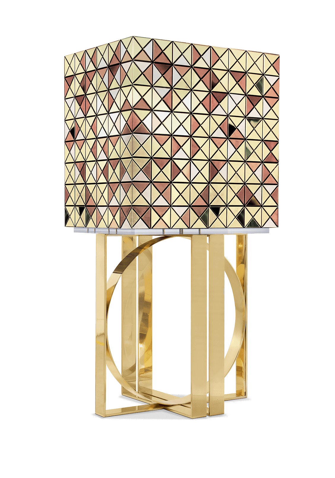 Szafka Mosaic ze złotymi akcentami