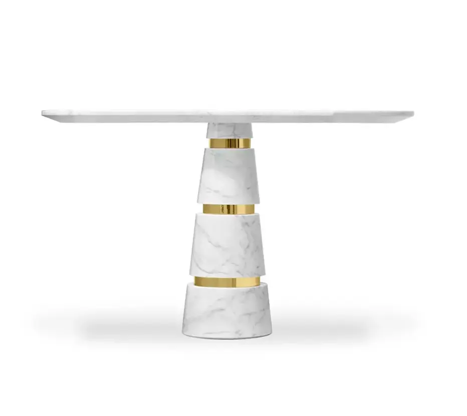 Stół jadalniany Avalanche z marmurem Carrara