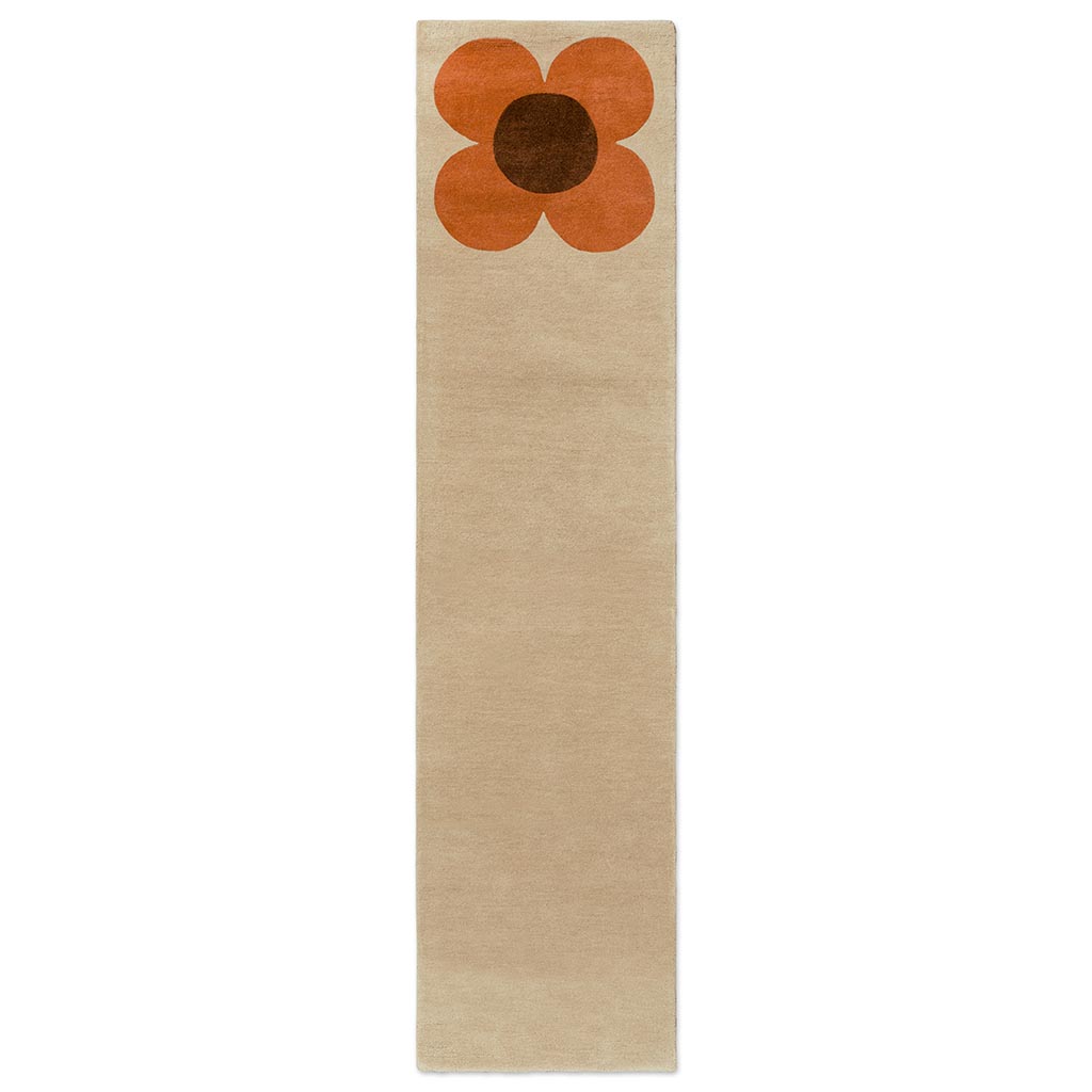 Dywan Flower Placement Pumpkin/Ecru | Rozmiar: 67 × 230 cm