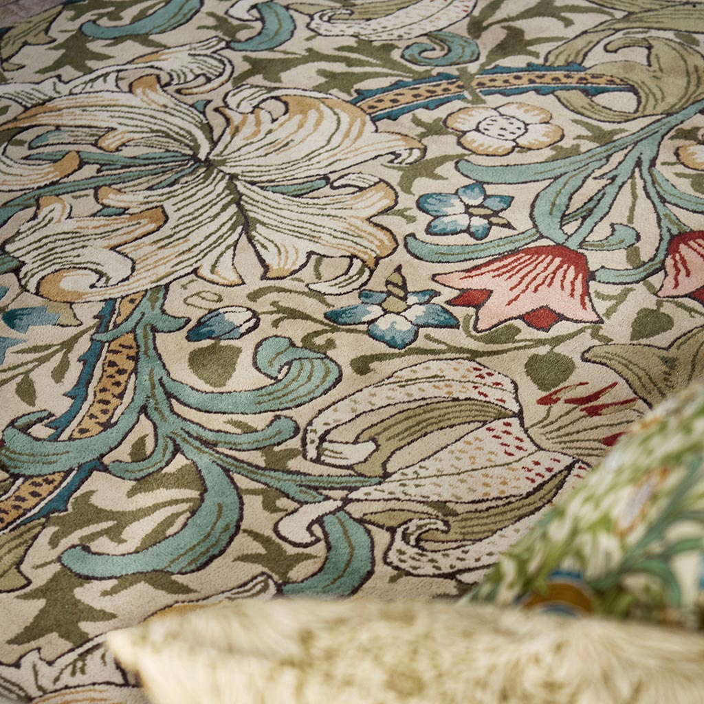 Dywan Golden Lily Green Red | Rozmiar: 250 × 350 cm
