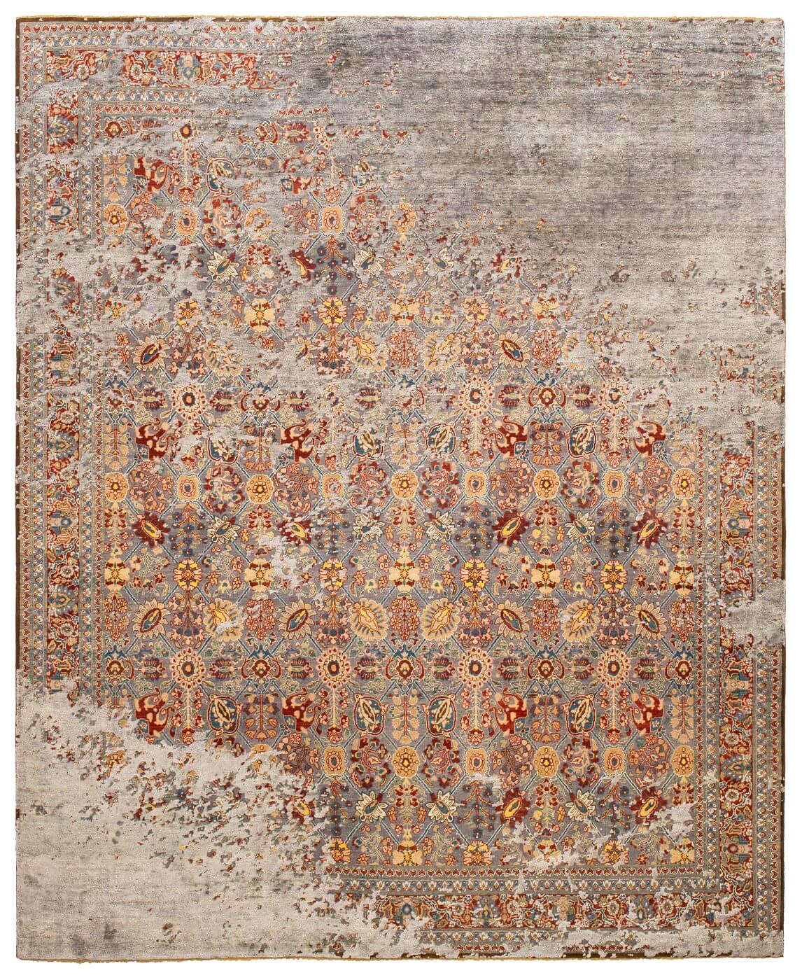 Dywan Tabriz Canal Raved Grey Darkgrey Silk | Rozmiar: 300 x 400 cm