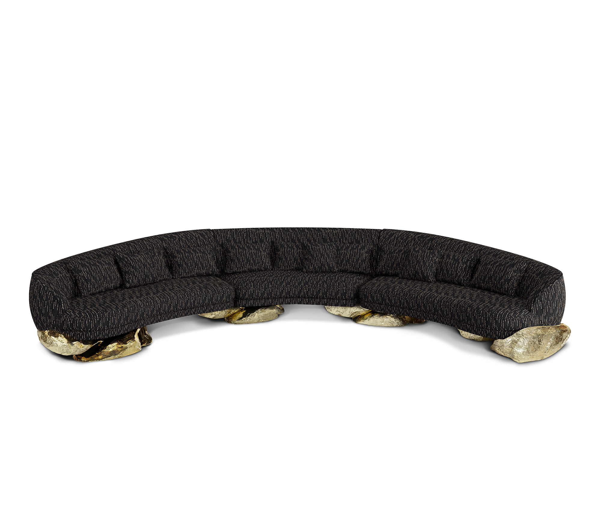 Zakładana czarna sofa Angora