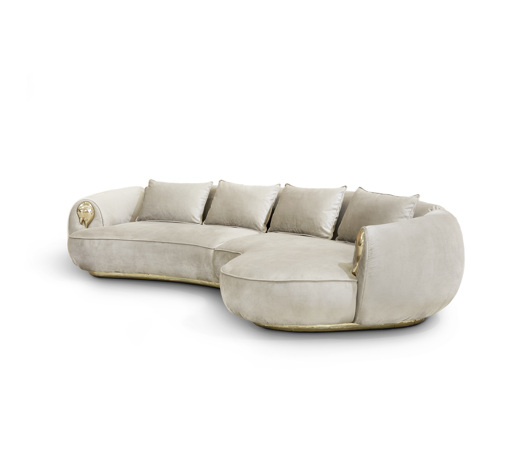 Kremowa zakrzywiona sofa Solara