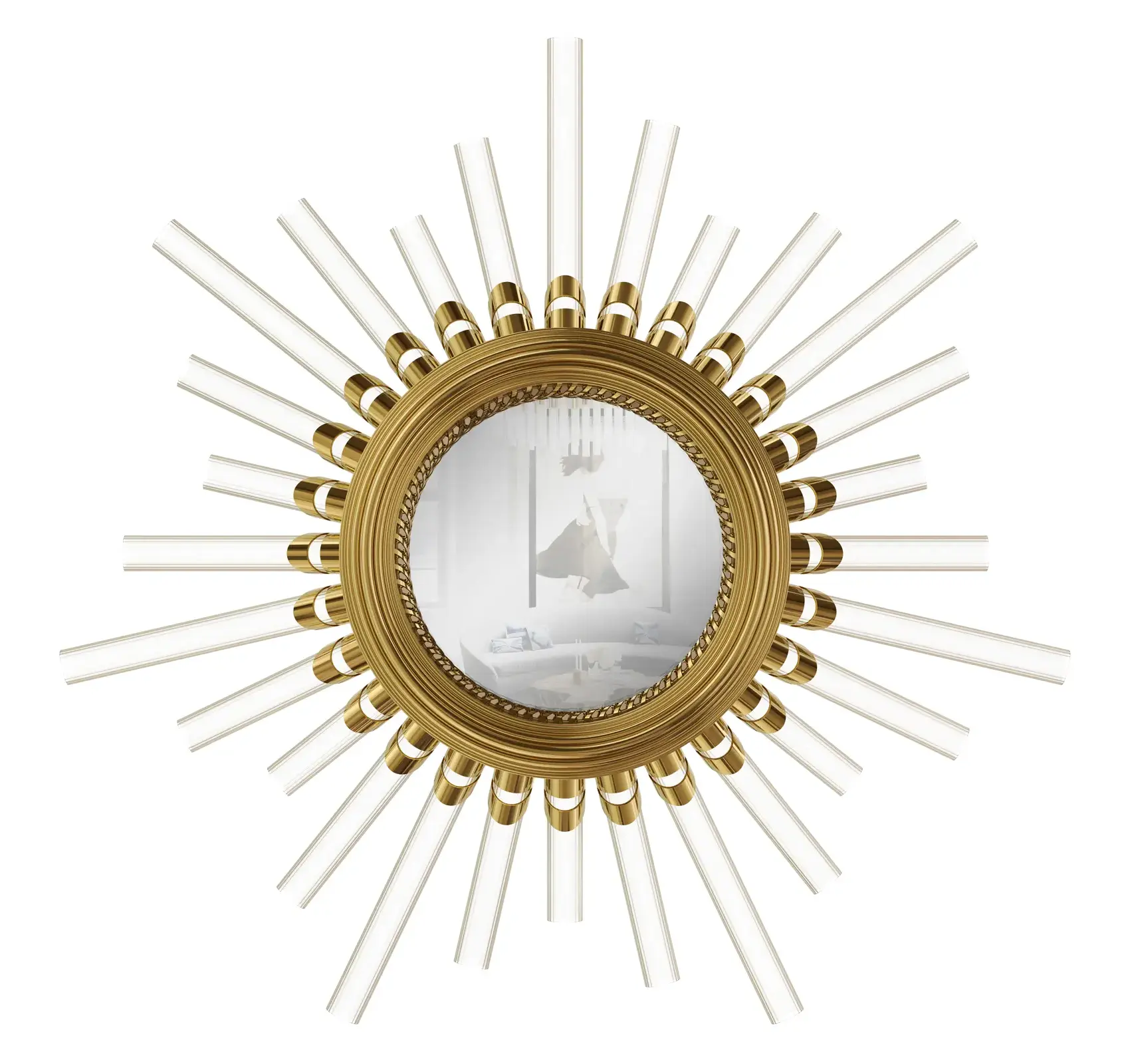 Lustro Regal z oświetleniem ściennym