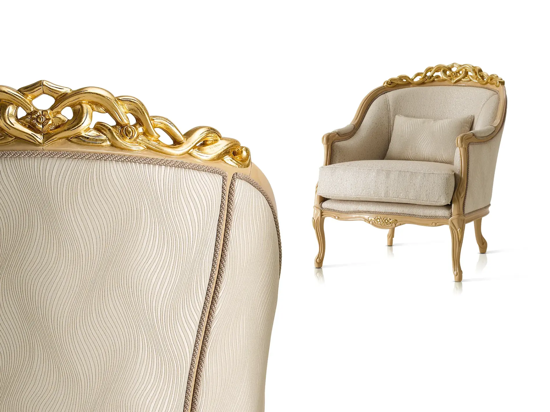 Luksusowe krzesło Harmony z podłokietnikami