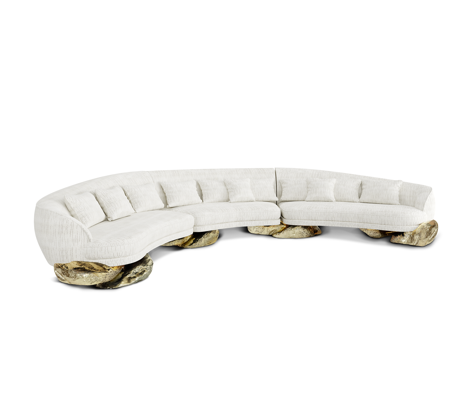 Zakładana biała sofa Angora