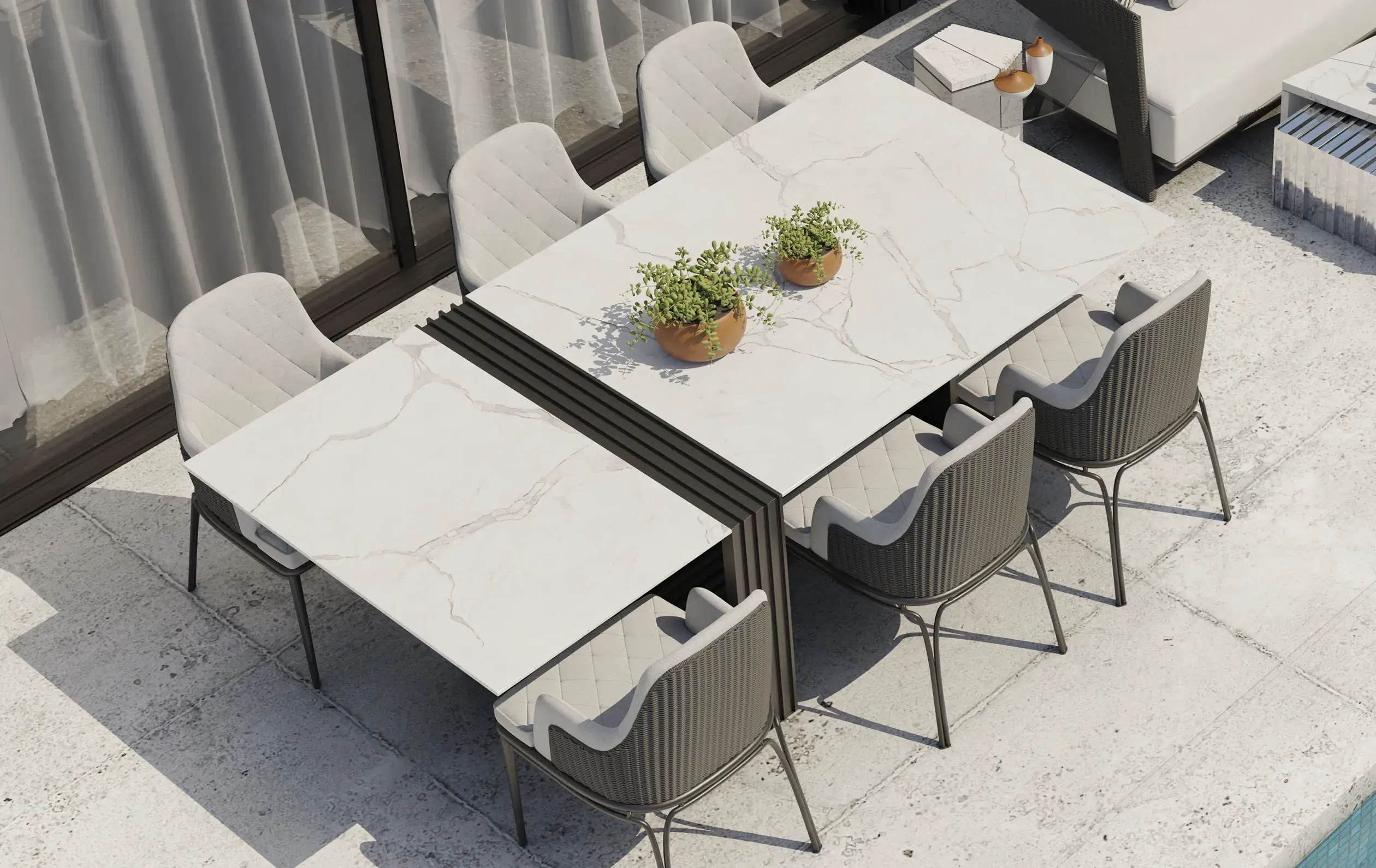 Szare krzesło jadalniane ogrodowe Regal - 3