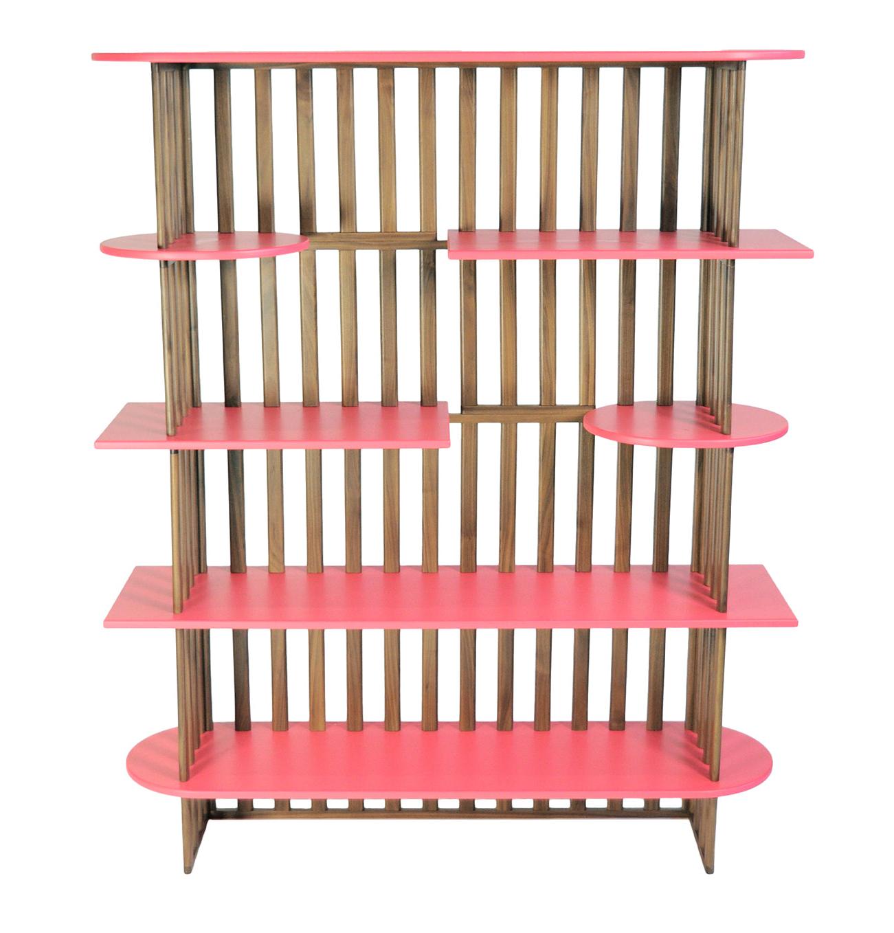 Różowy Pięciopiętrowy Regał