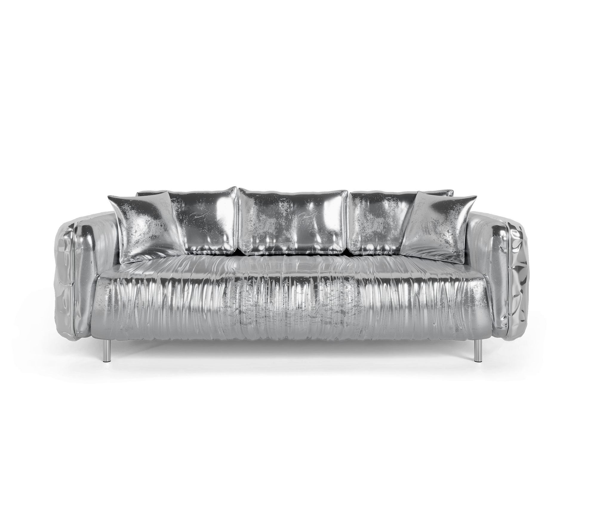 Srebrna sofa Imperia Luxe