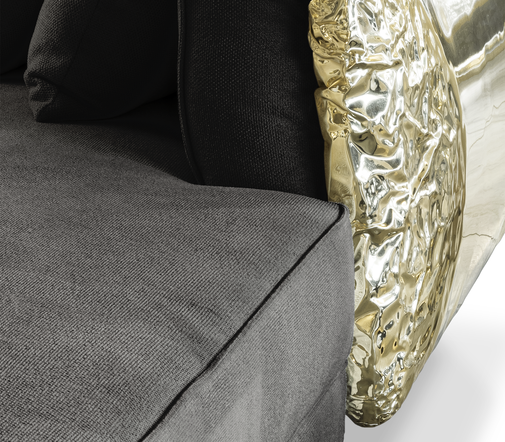 Czarna modułowa sofa Imperia