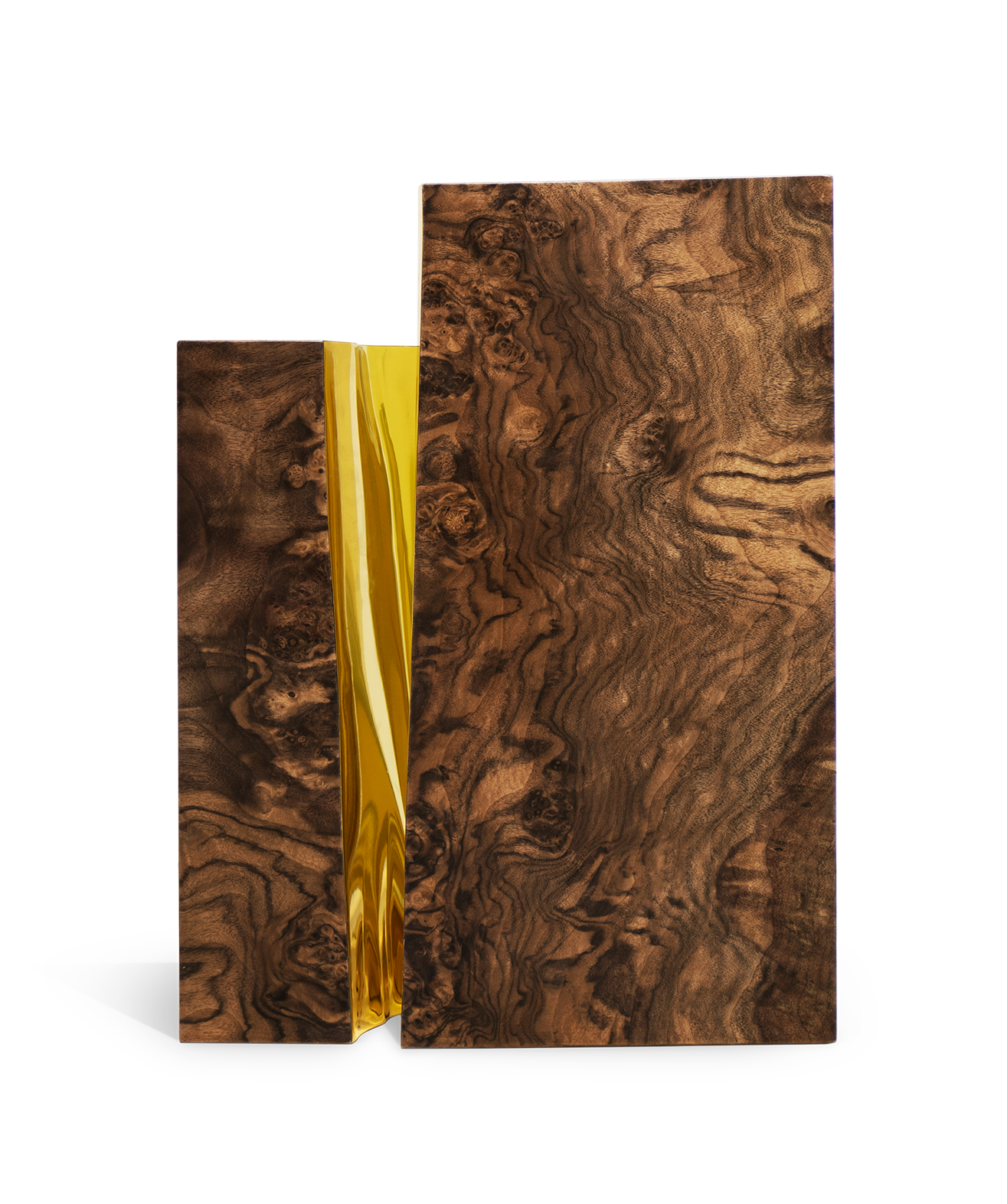 Stolik boczny Fissure z orzecha